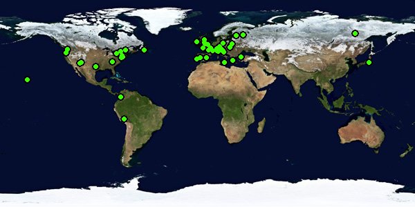 World Map with Markers