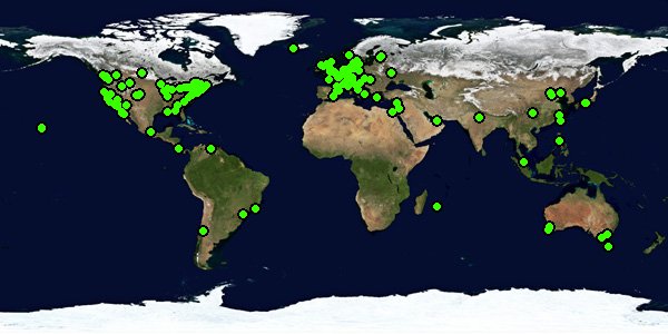 World Map with Markers