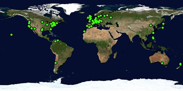 World Map with Markers