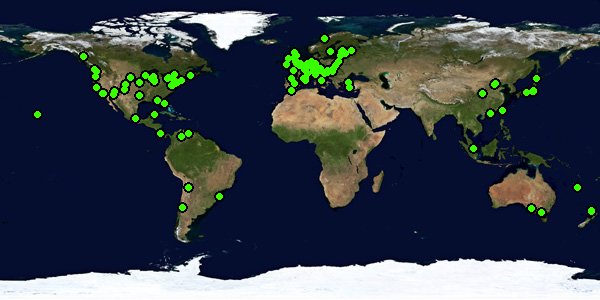 World Map with Markers